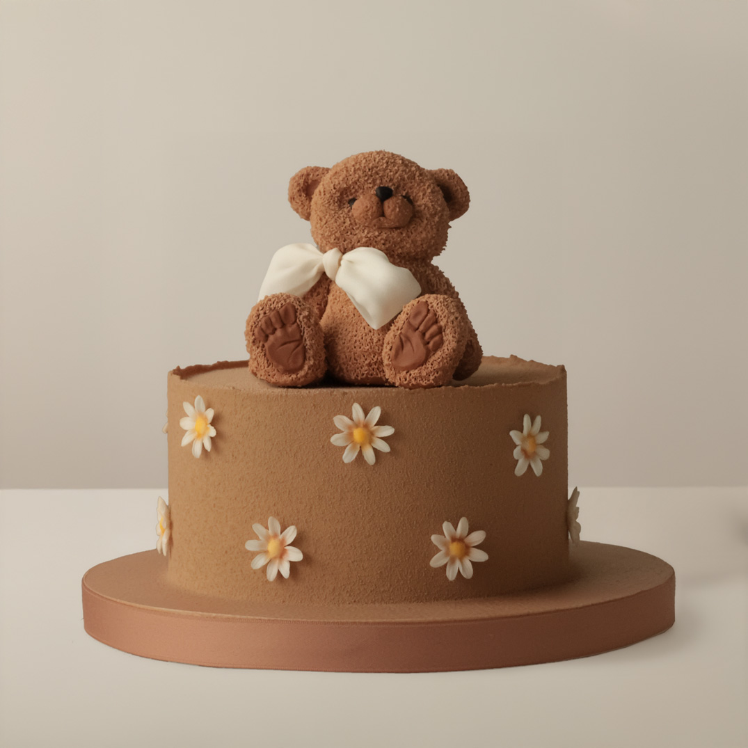 Bear with chamomiles